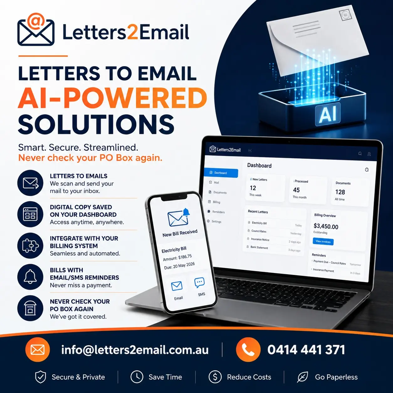 letters to email AI